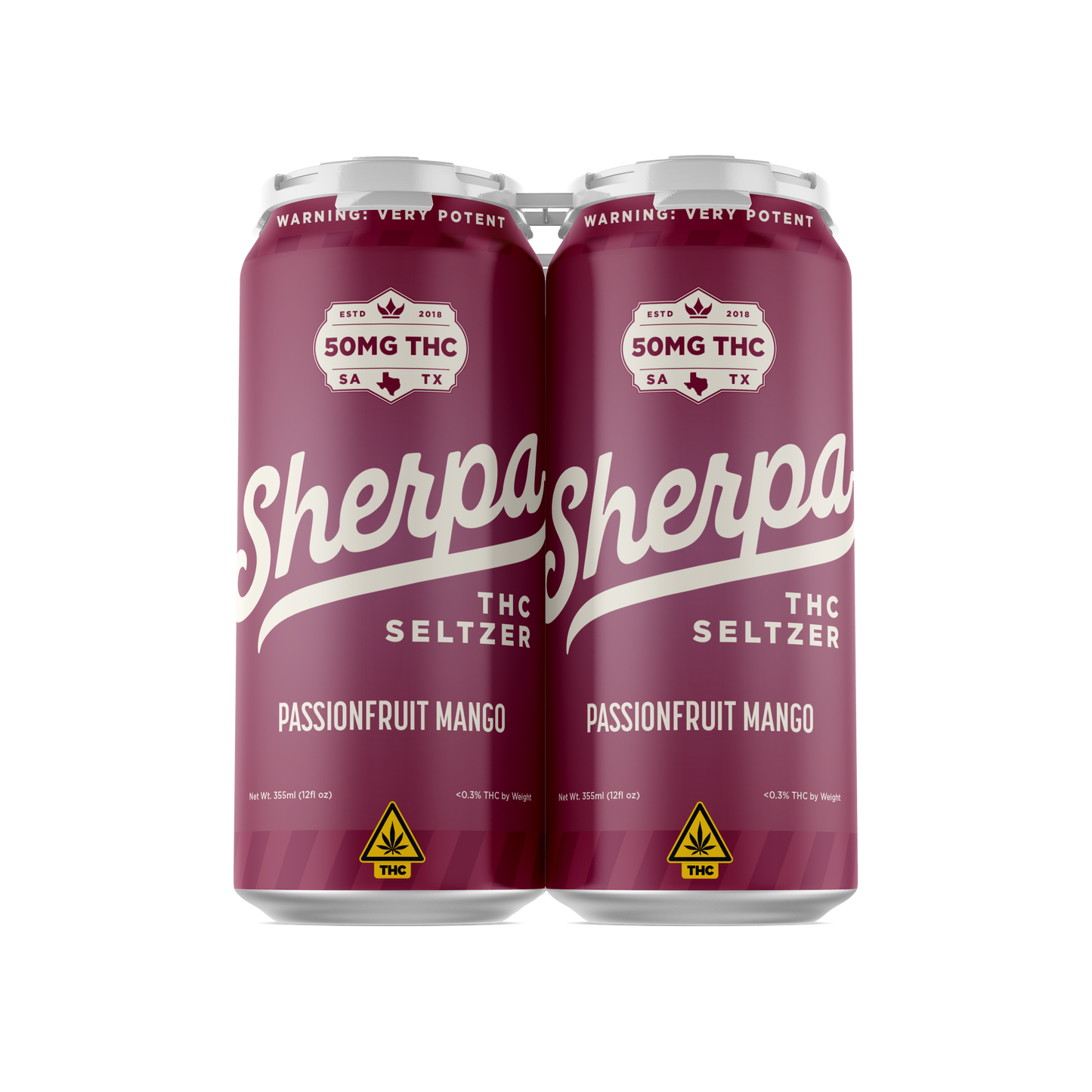 Sherpa THC Seltzer: Passionfruit Mango - Sherpa