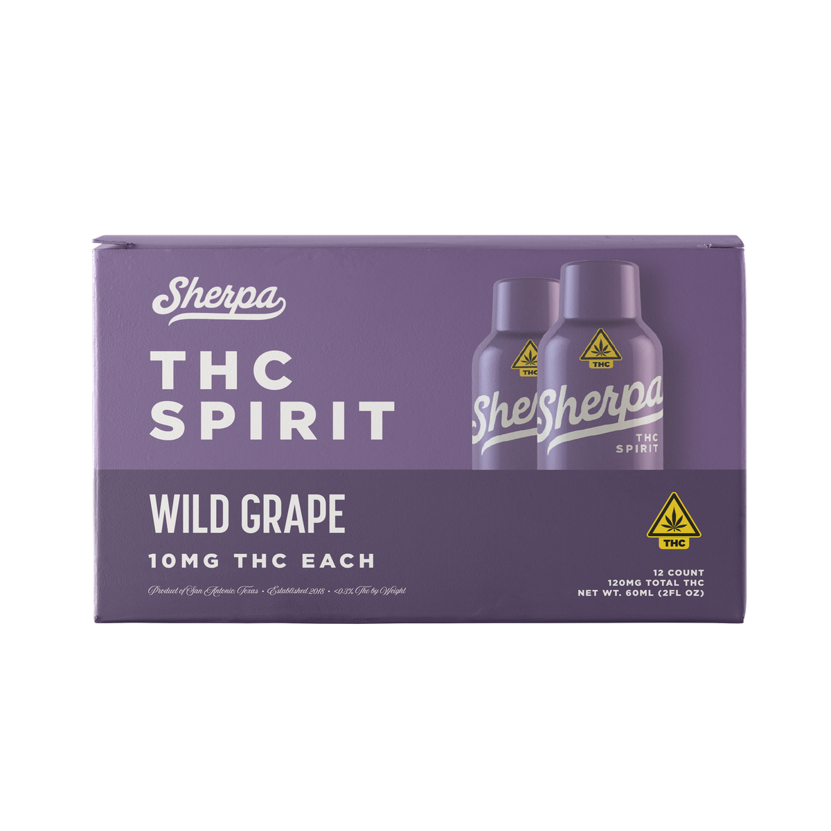 Sherpa 10mg Delta-9 THC Spirit Shooter | Non-Alcoholic | 60ml