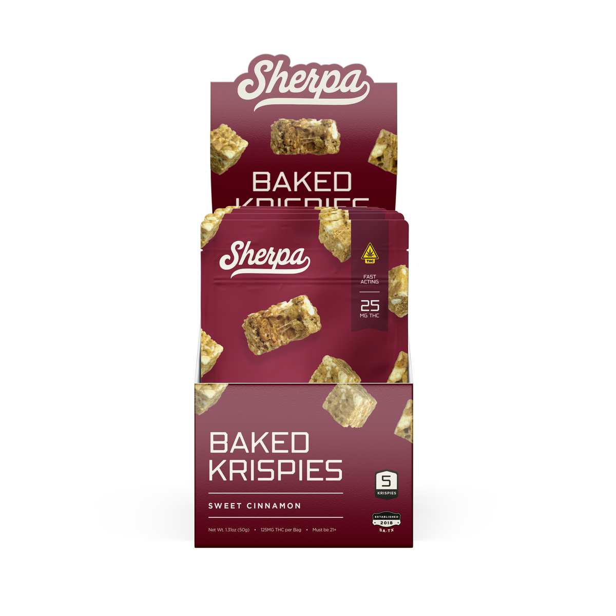 25mg THC Baked Krispies - (Wholesale) 5 Count