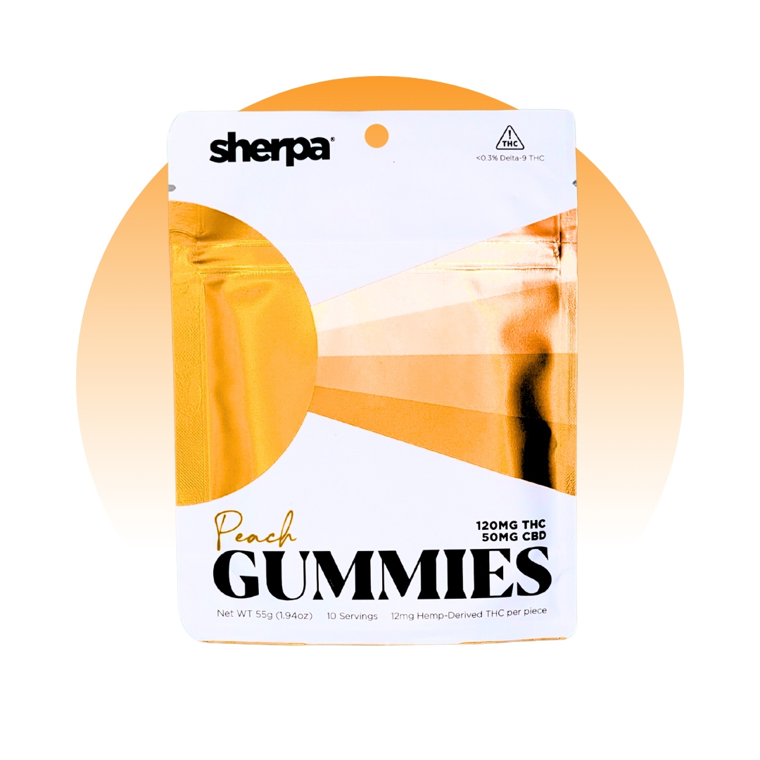 Sherpa Peach Gummies - 12mg - Sherpa THC