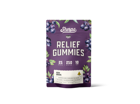 Sherpa Relief Gummies: Acai Grape