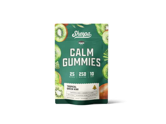 Sherpa Calm Gummies: Tropical Green Kiwi