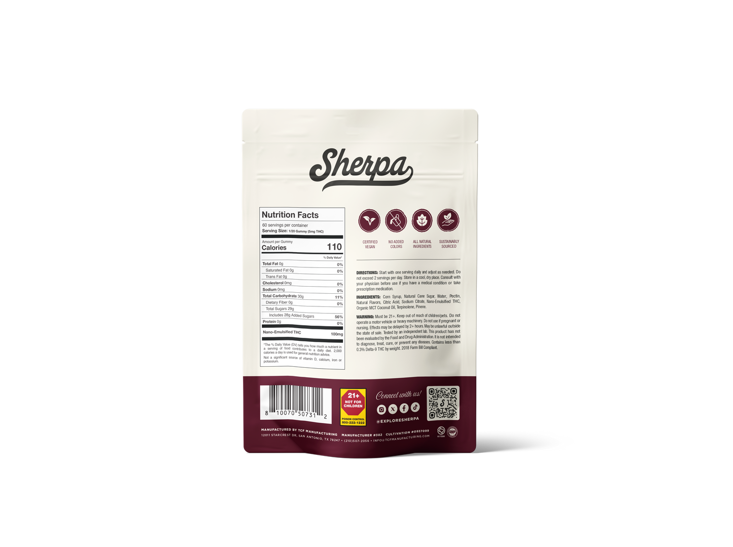 Sherpa Social Gummies: Strawberry Bellini - Sherpa
