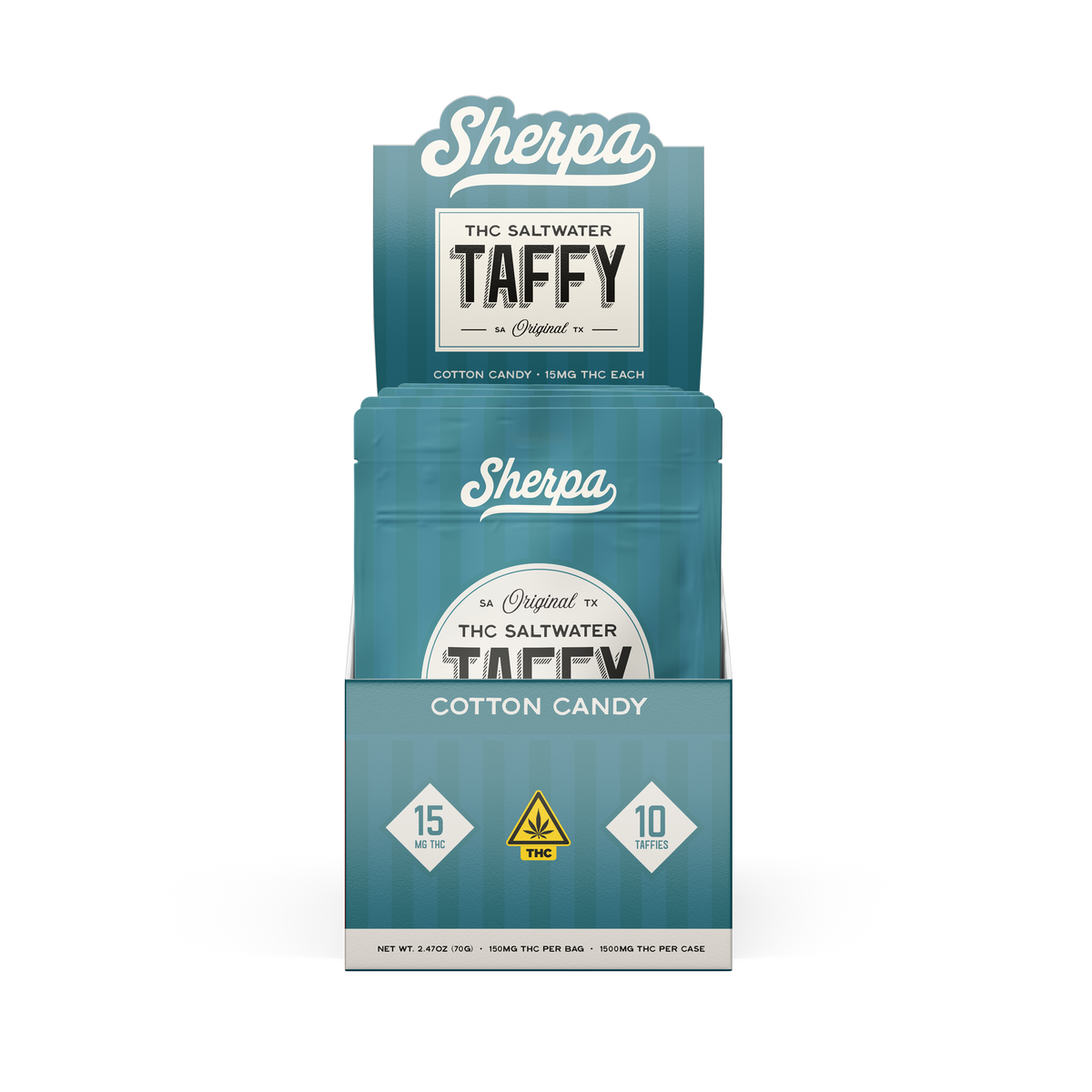THC Taffy (Wholesale) - 15mg (10 Bags)