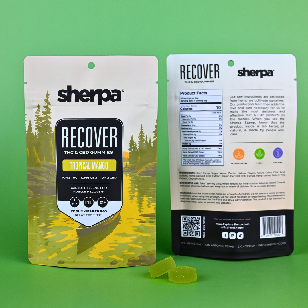Sherpa 10mg THC Recover - Tropical Mango Gummies - Sherpa