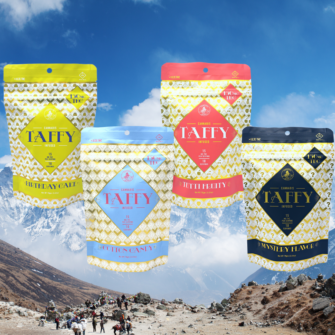 4pk Sherpa THC Taffy - 150mg - Sherpa THC