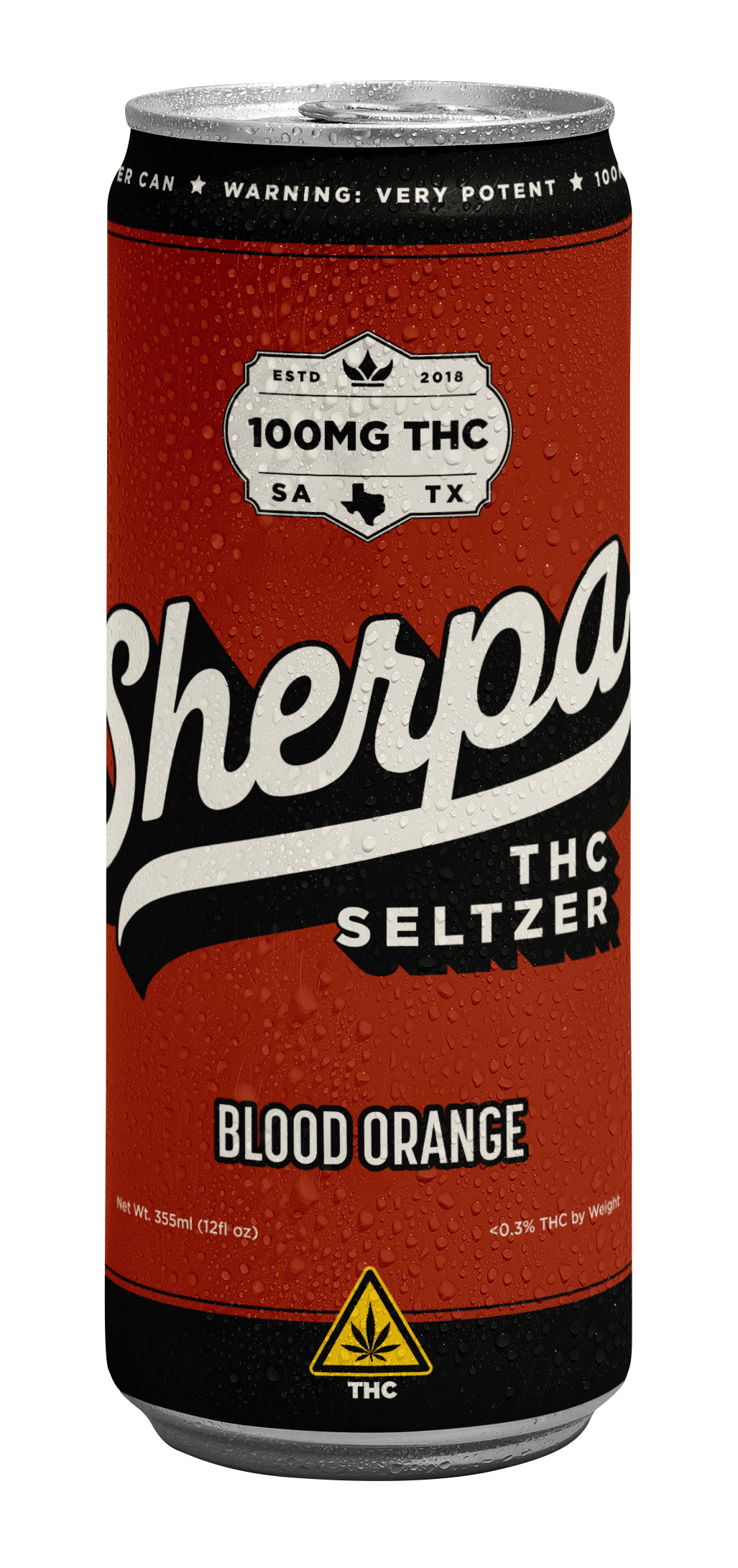 Sherpa THC Seltzer: Blood Orange 100mg - Sherpa 