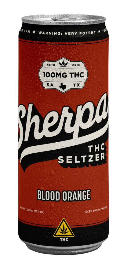 Sherpa THC Seltzer: Blood Orange 100mg - Sherpa 