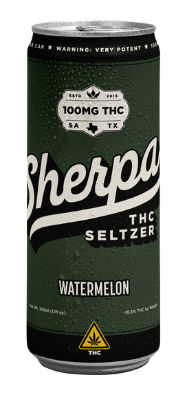Sherpa THC Seltzer: Watermelon 100mg - Sherpa 