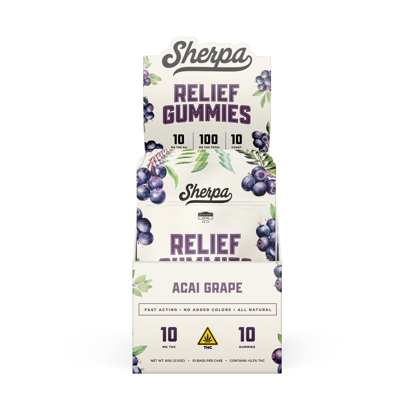 Sherpa Relief Gummies: Acai Grape (Wholesale)