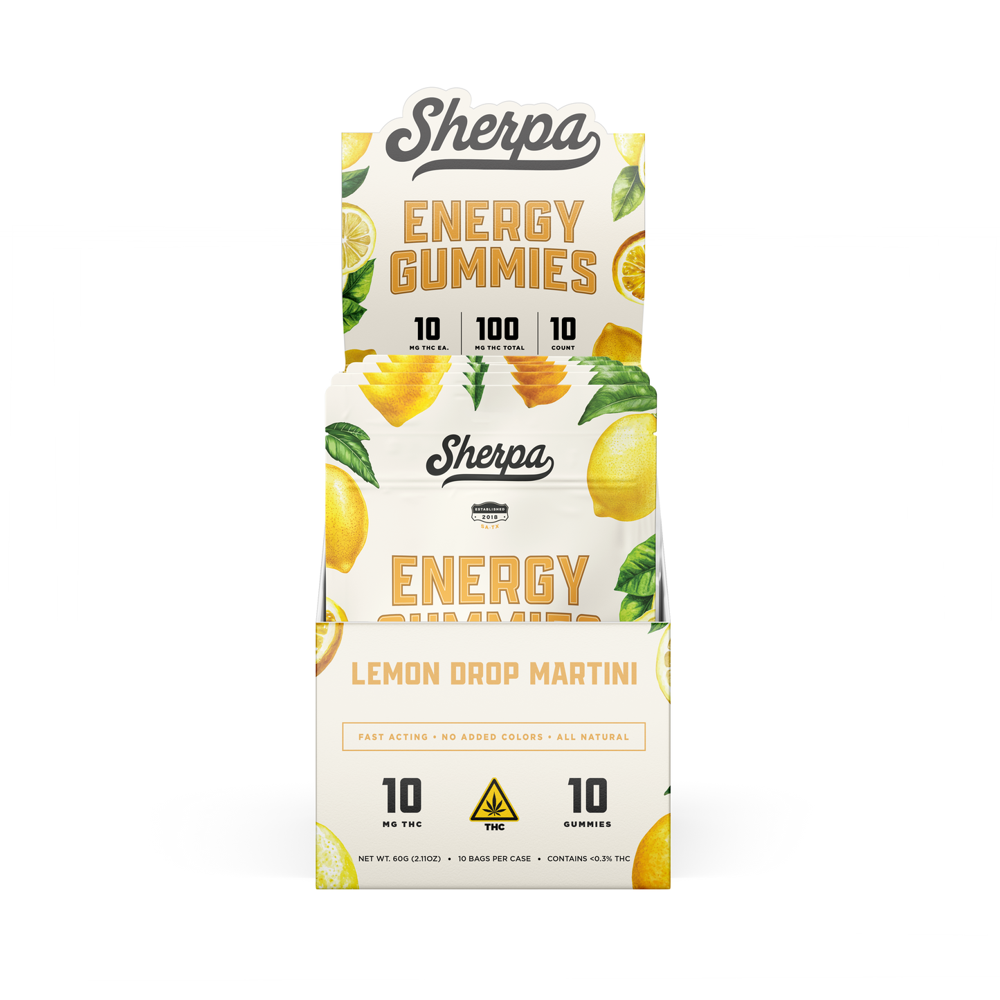 Sherpa Energy Gummies: Lemon Drop Martini (Wholesale)