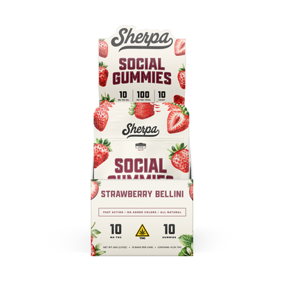 Sherpa Social Gummies: Strawberry Bellini (Wholesale)