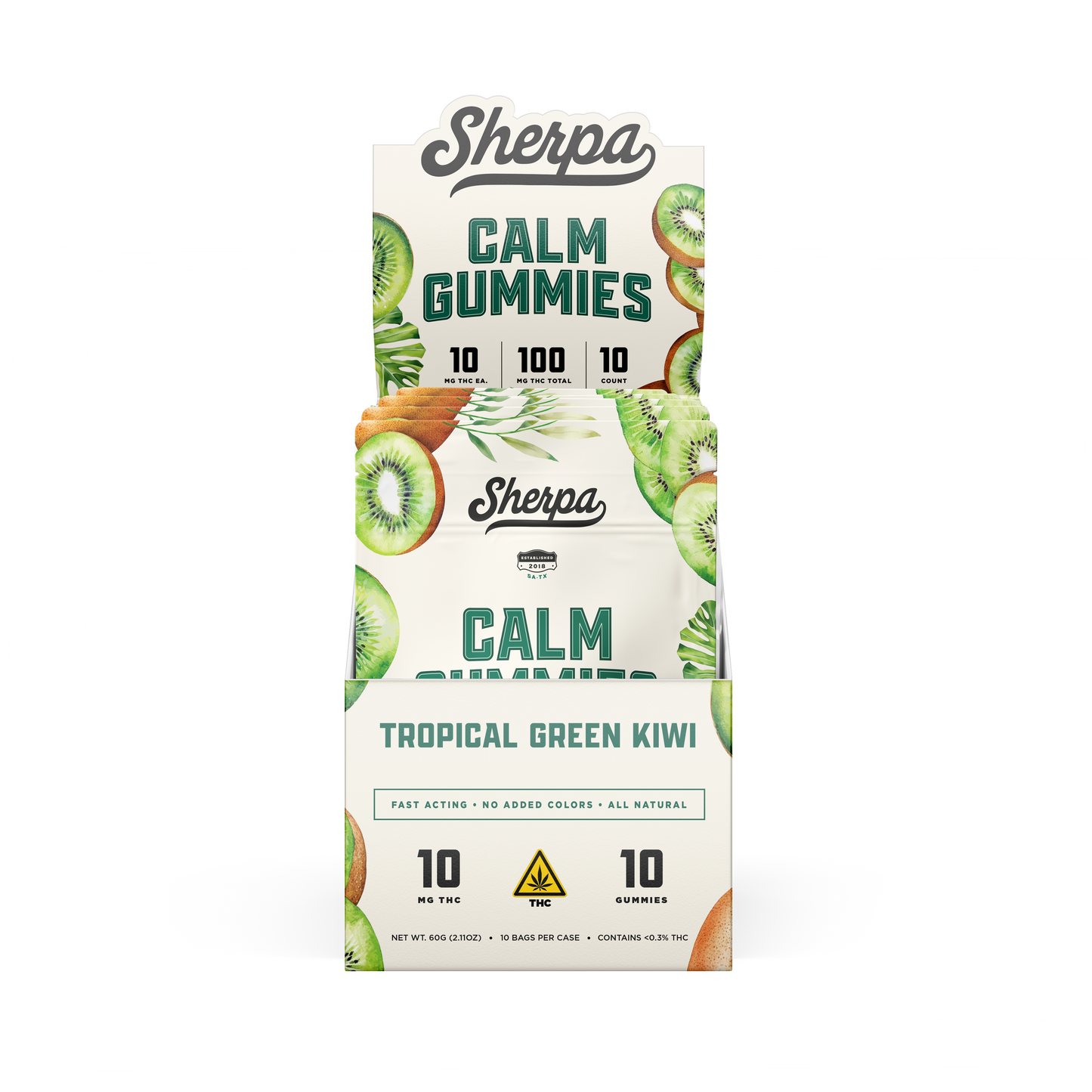 Sherpa Calm Gummies: Tropical Green Kiwi (Wholesale)