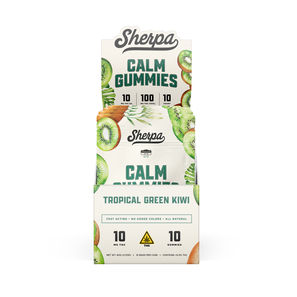 Sherpa Calm Gummies: Tropical Green Kiwi (Wholesale)