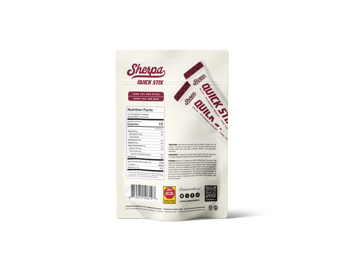 Sherpa Relax Quick Stix – Wildberry Medley (6-Count)