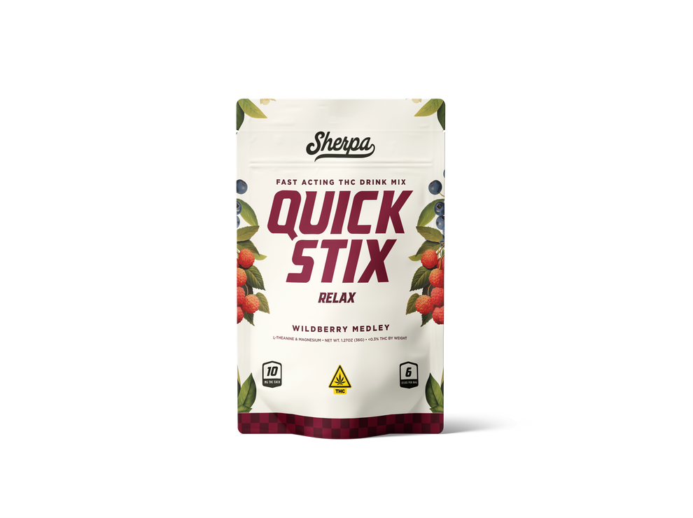 Sherpa Relax Quick Stix — Wildberry Medley (6-Count) | THC Drink
