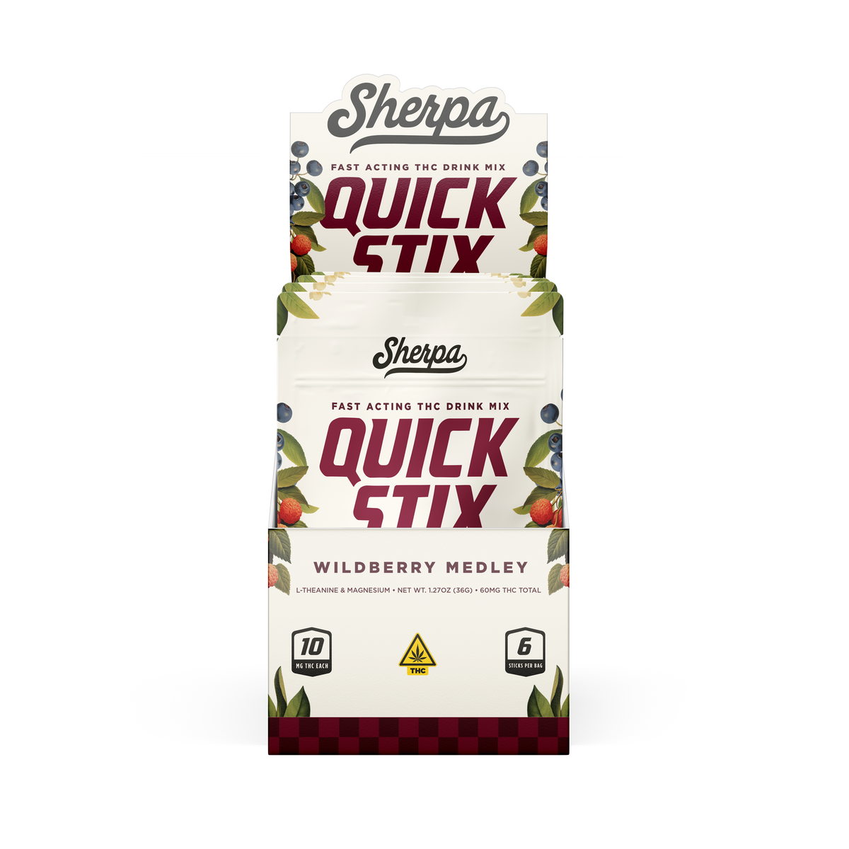 Sherpa Relax Quick Stix – Wildberry Medley (Wholesale) (6-Count)