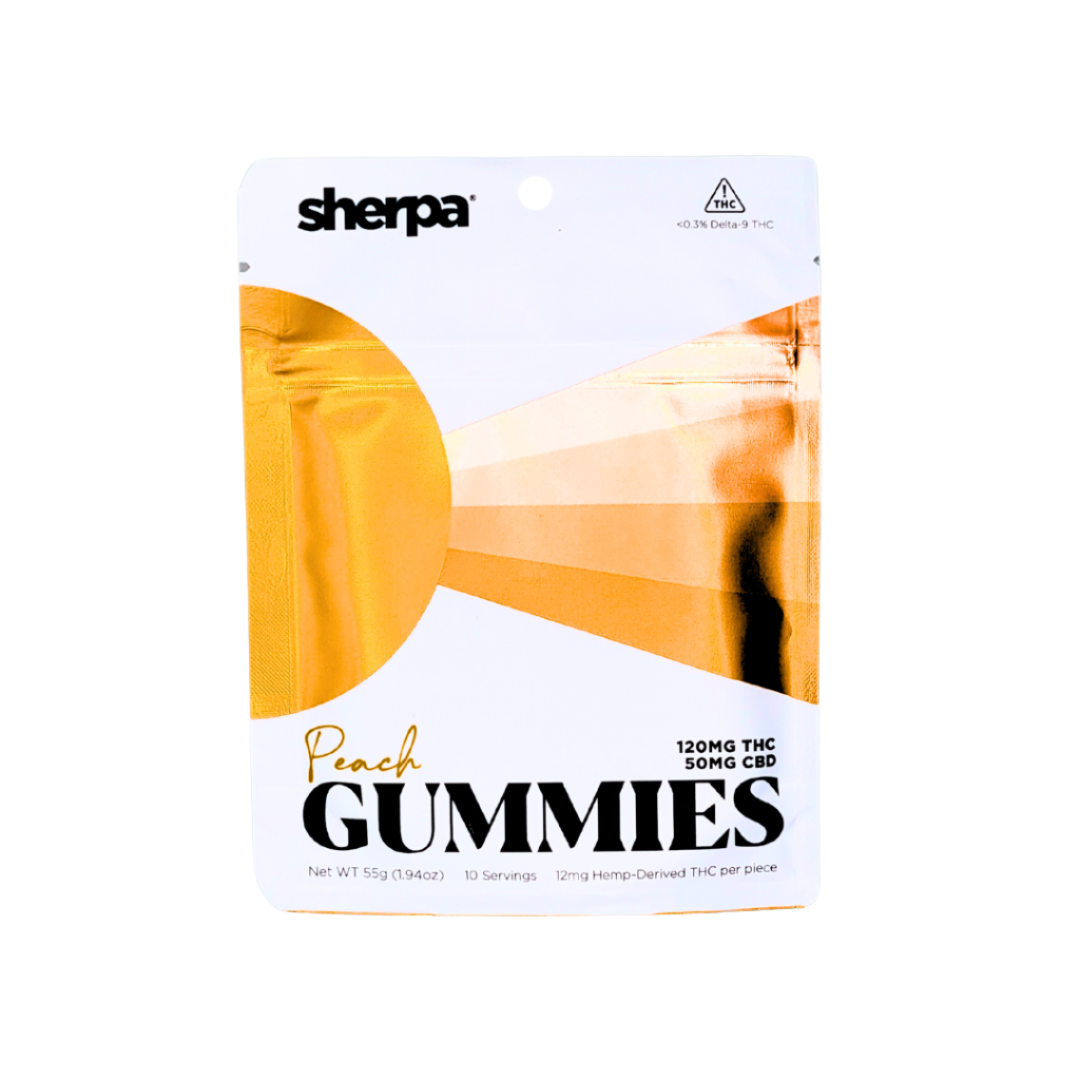 Sherpa Peach Gummies - 12mg - Sherpa THC