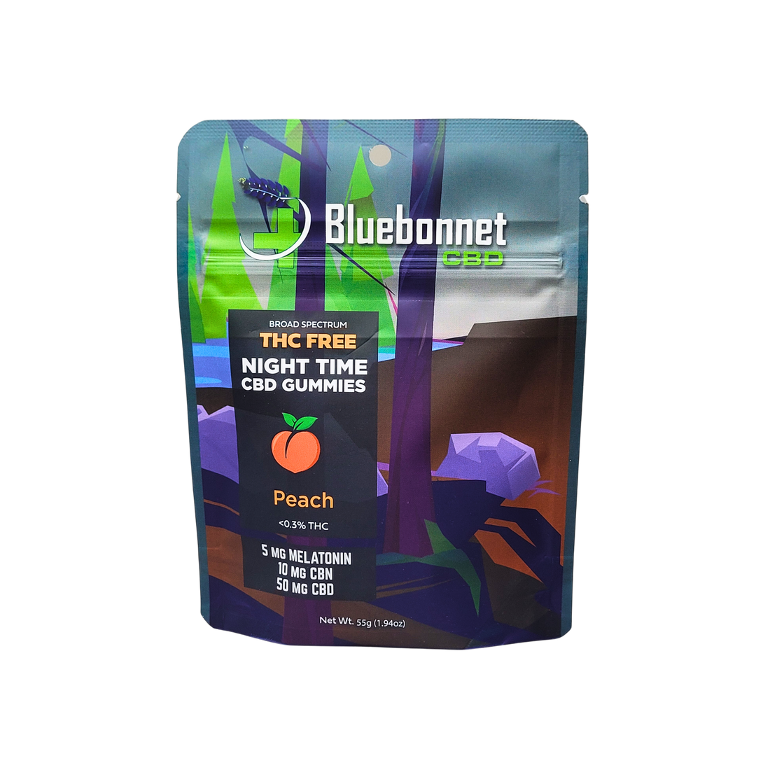 Night Time CBD Gummies + CBN/Melatonin - Peach - Sherpa THC