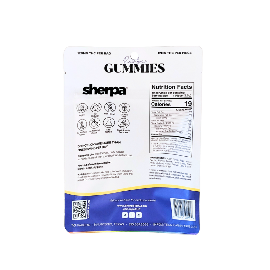 Sherpa Rainbow Gummies - 12mg - Sherpa THC