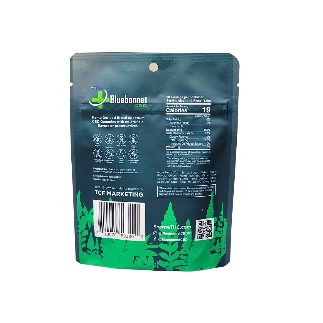 Night Time CBD Gummies + CBN/Melatonin - Watermelon - Sherpa THC