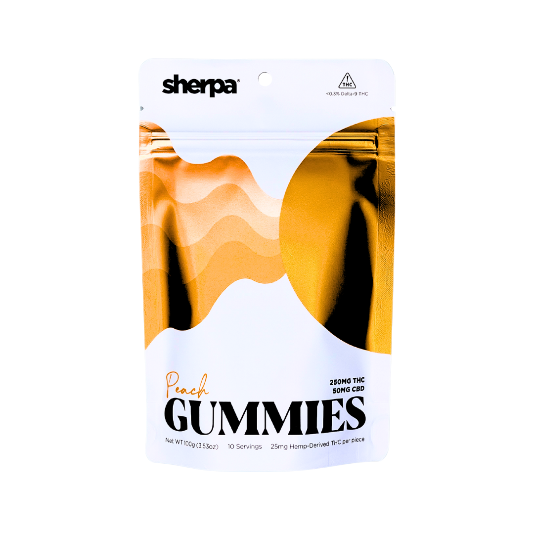 Sherpa Peach Gummies - 250mg - Sherpa THC