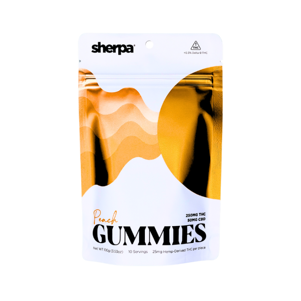 Sherpa Peach Gummies - 25mg - Sherpa THC