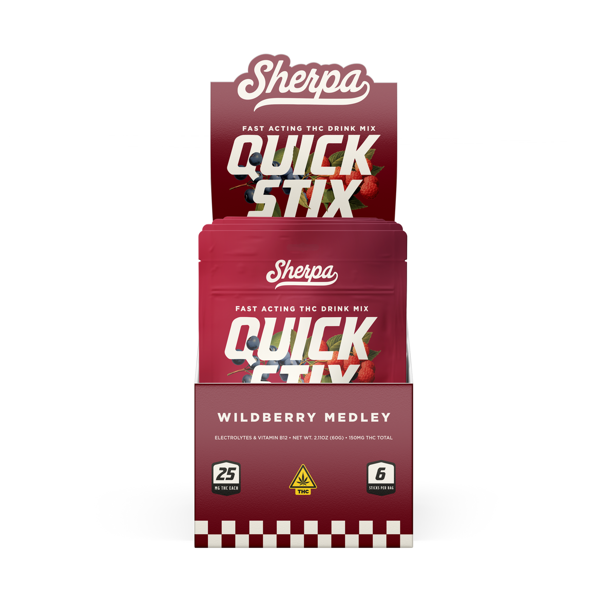 Sherpa Relax Quick Stix – Wildberry Medley (Wholesale) (6-Count)