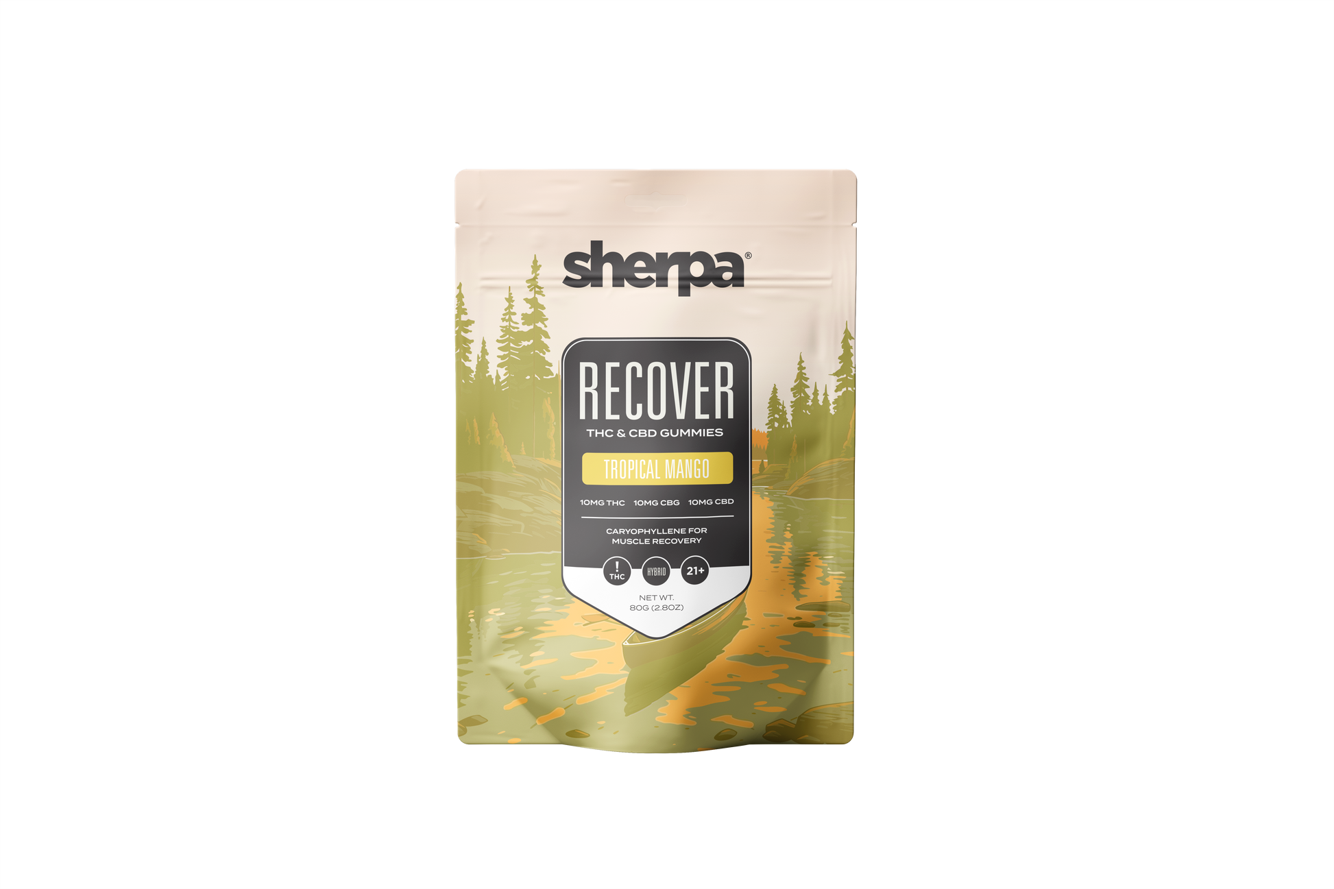 10mg THC Recover Gummies - Tropical Mango - Sherpa 