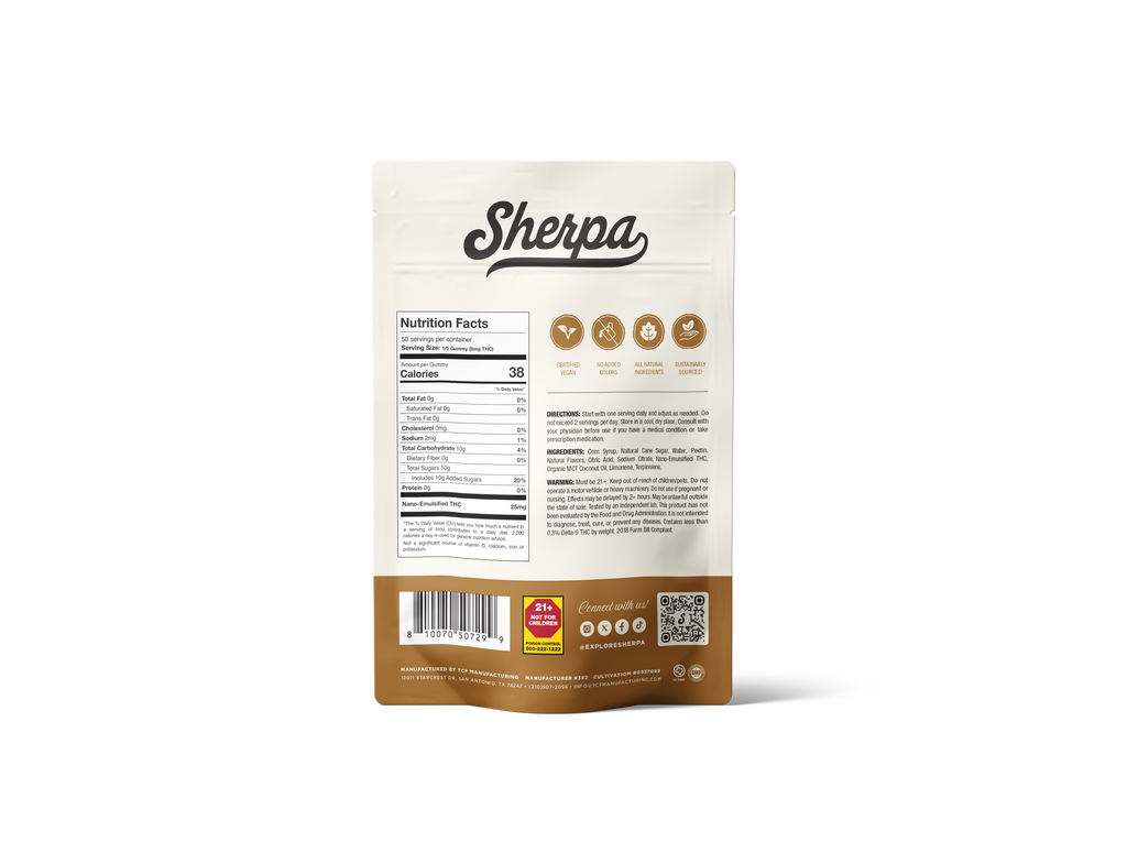 Sherpa Energy Gummies: Lemon Drop Martini