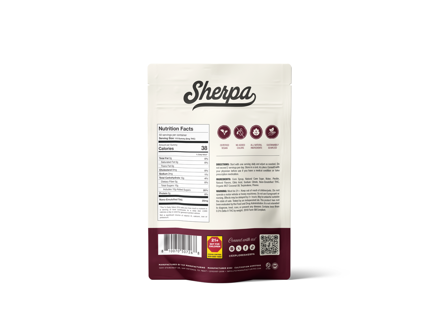 Sherpa Social Gummies: Strawberry Bellini - Sherpa 