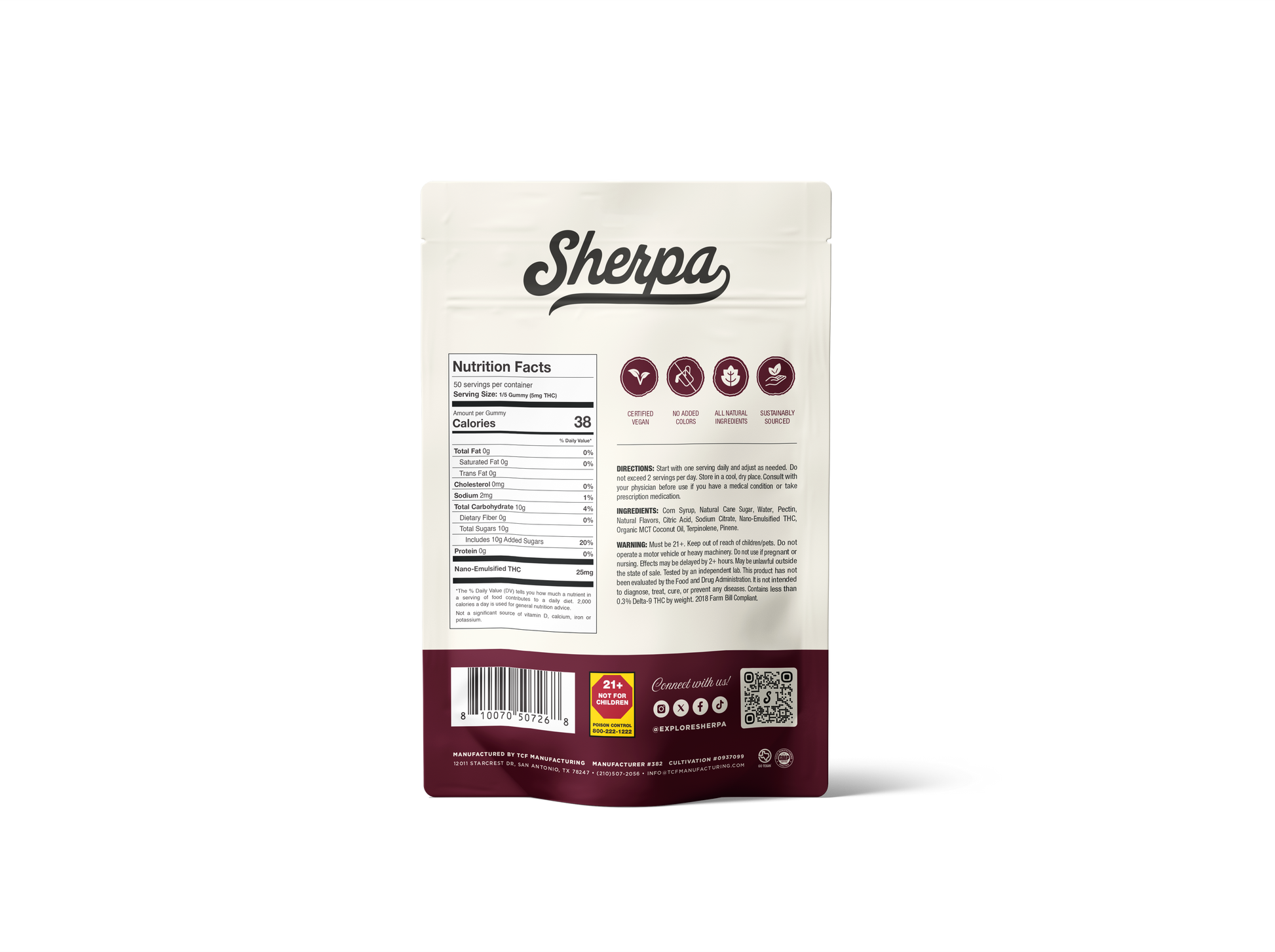 Sherpa Social Gummies: Strawberry Bellini - Sherpa 