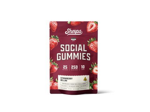 Sherpa Social Gummies: Strawberry Bellini