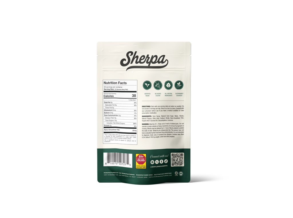 Sherpa Calm Gummies: Tropical Green Kiwi