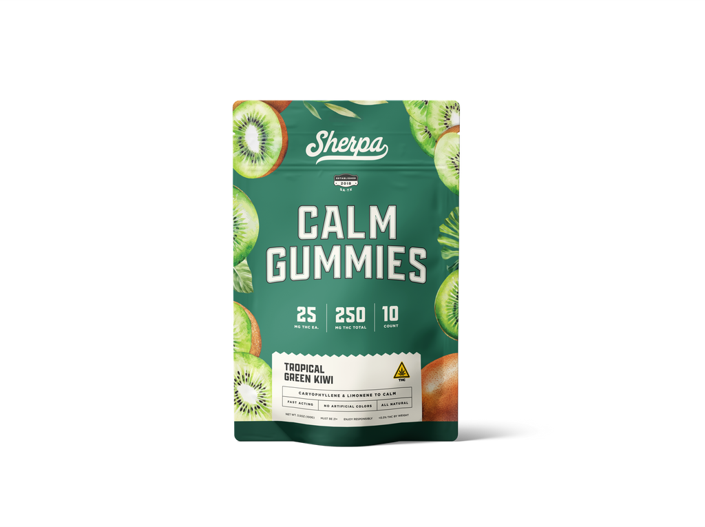 Sherpa Calm Gummies: Tropical Green Kiwi