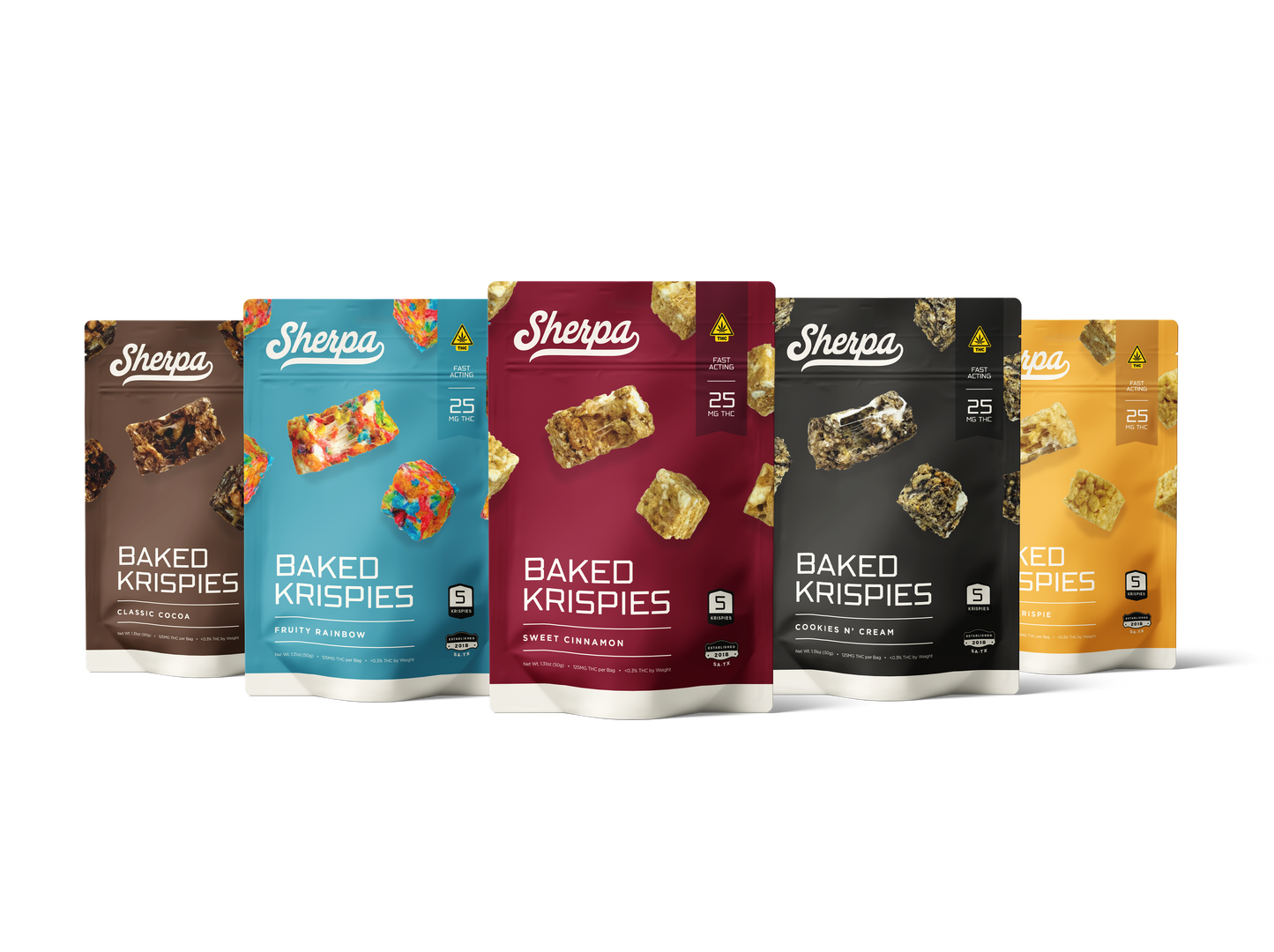 5pk 25mg THC Baked Krispies - Sherpa 