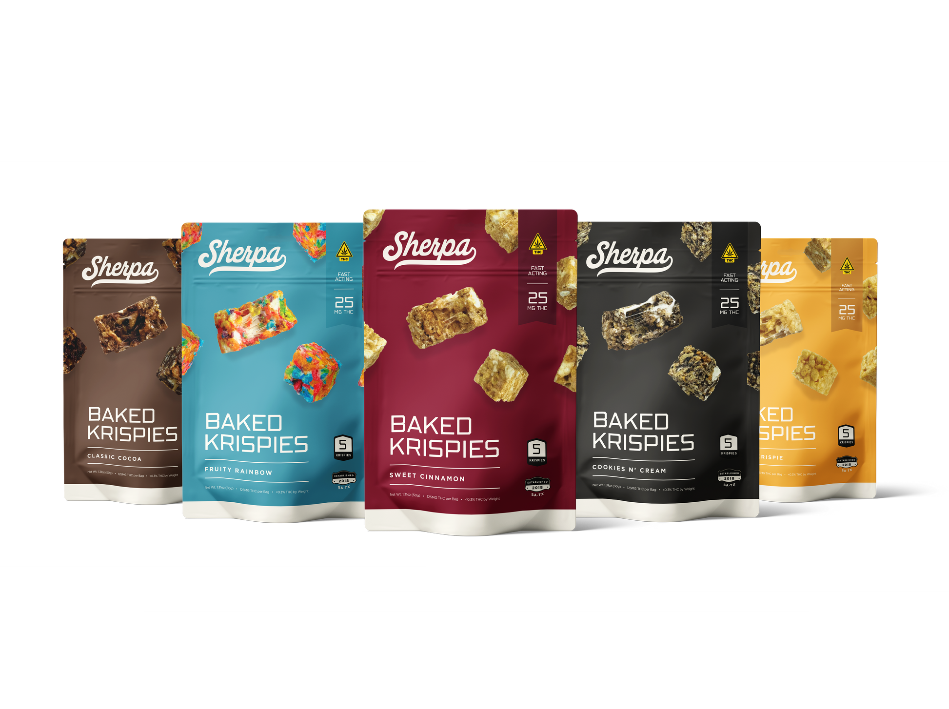 5pk 25mg THC Baked Krispies - Sherpa 