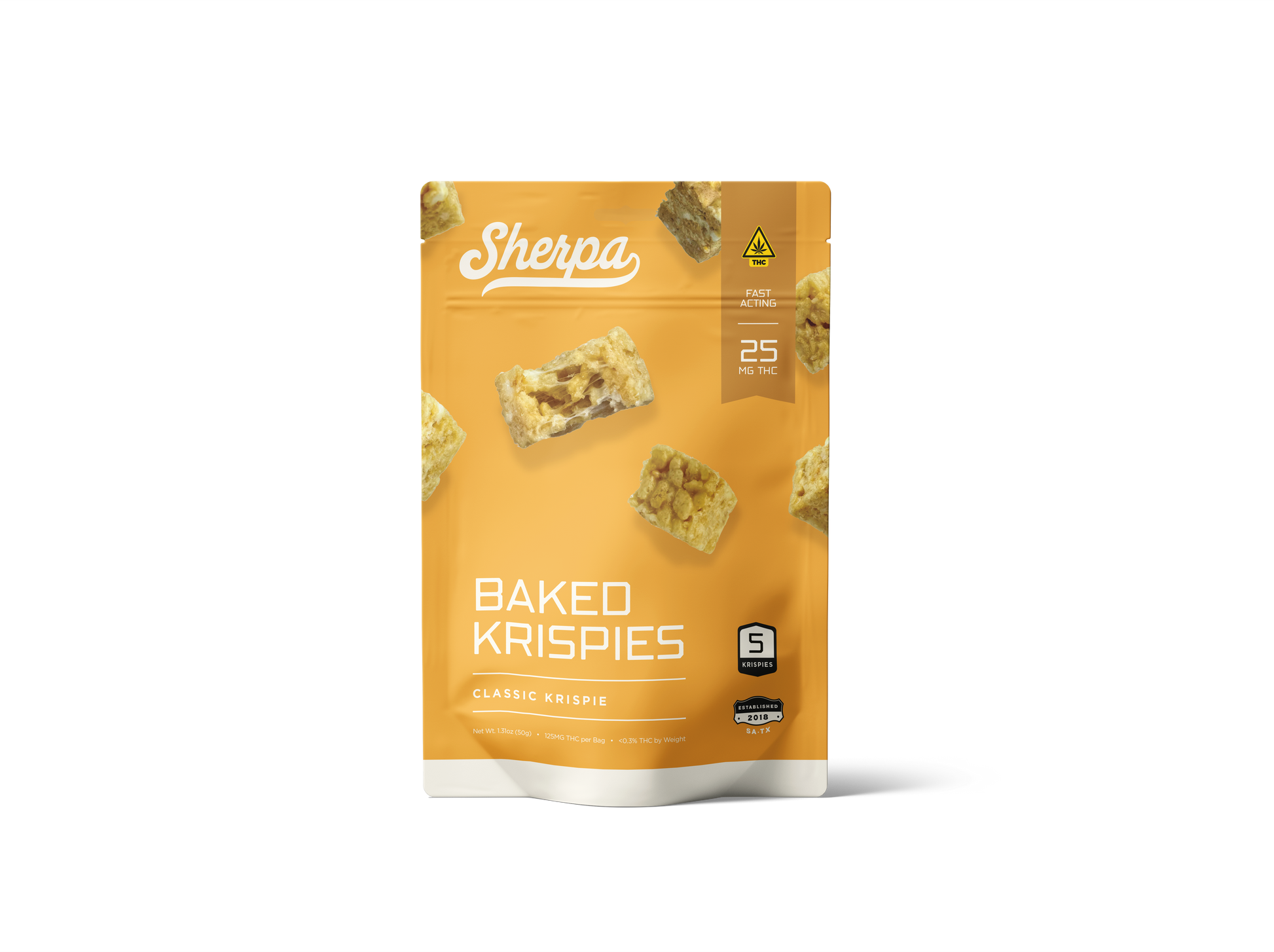 25mg THC Baked Krispies - Original - Sherpa 