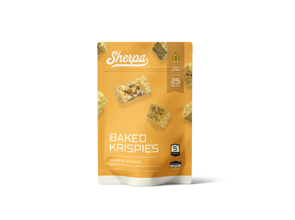 Sherpa 25mg THC Baked Krispies — Original Rice Cereal Treat | Hemp-Derived