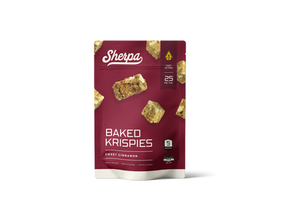 25mg THC Baked Krispies - Sweet Cinnamon - Sherpa 