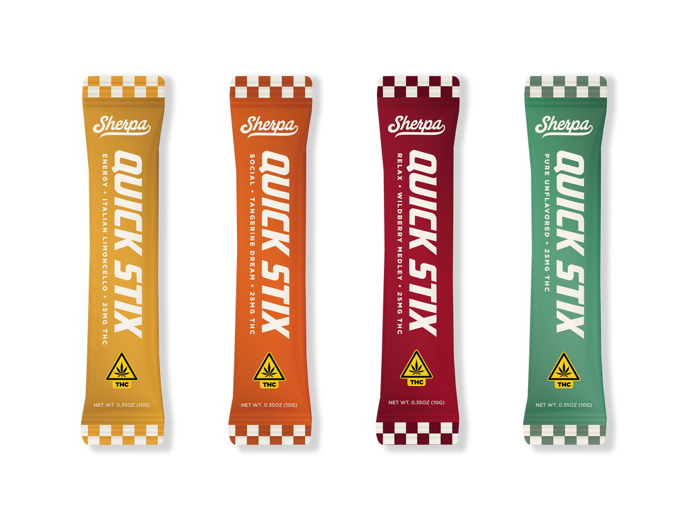 Sherpa Quick Stix Variety Pack (24-Count)  All Flavors | 25mg THC Drink  Mix Bundle | 15% Off