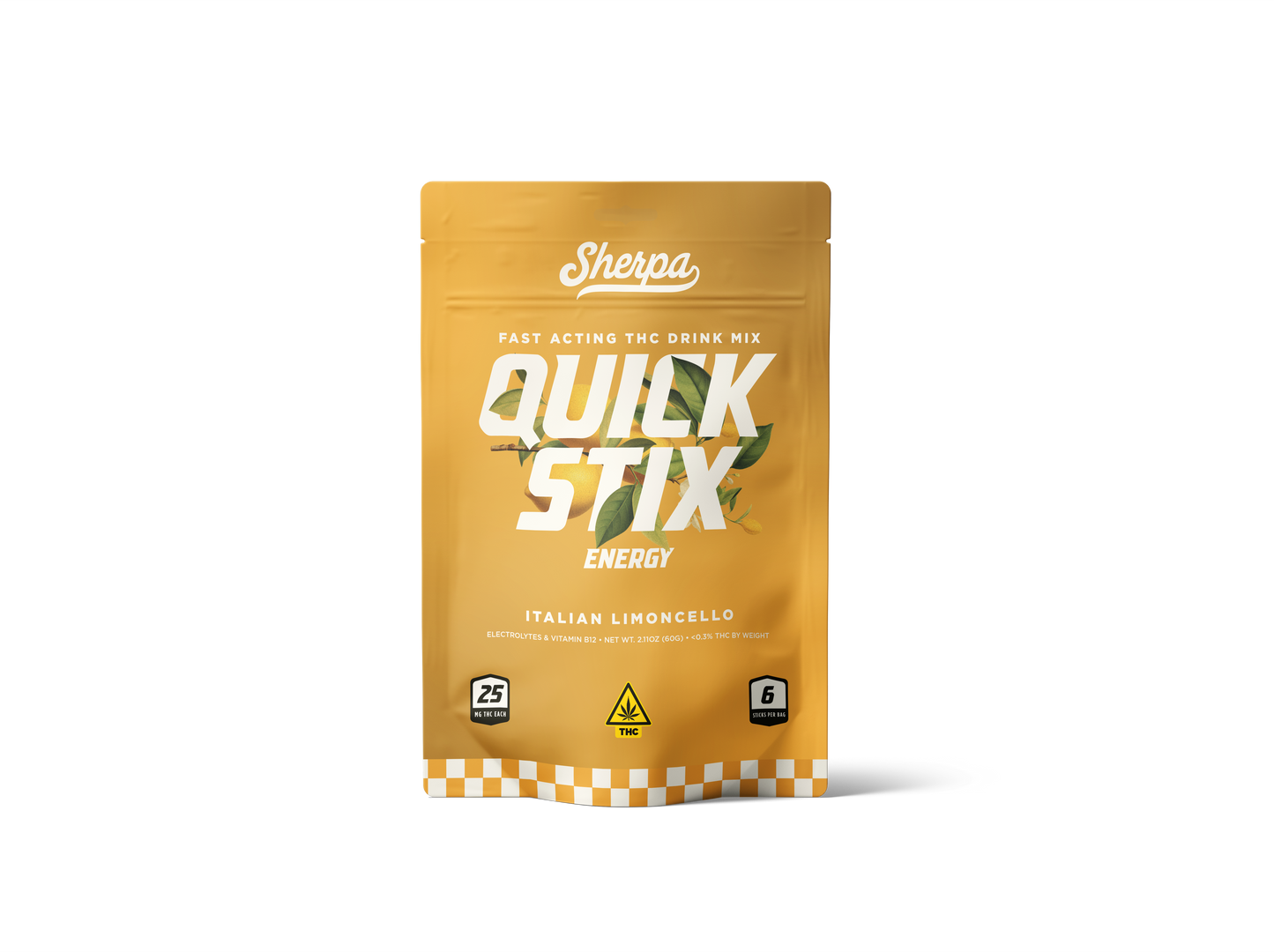Sherpa 25mg Energy Quick Stix - Italian Limoncello - Sherpa 
