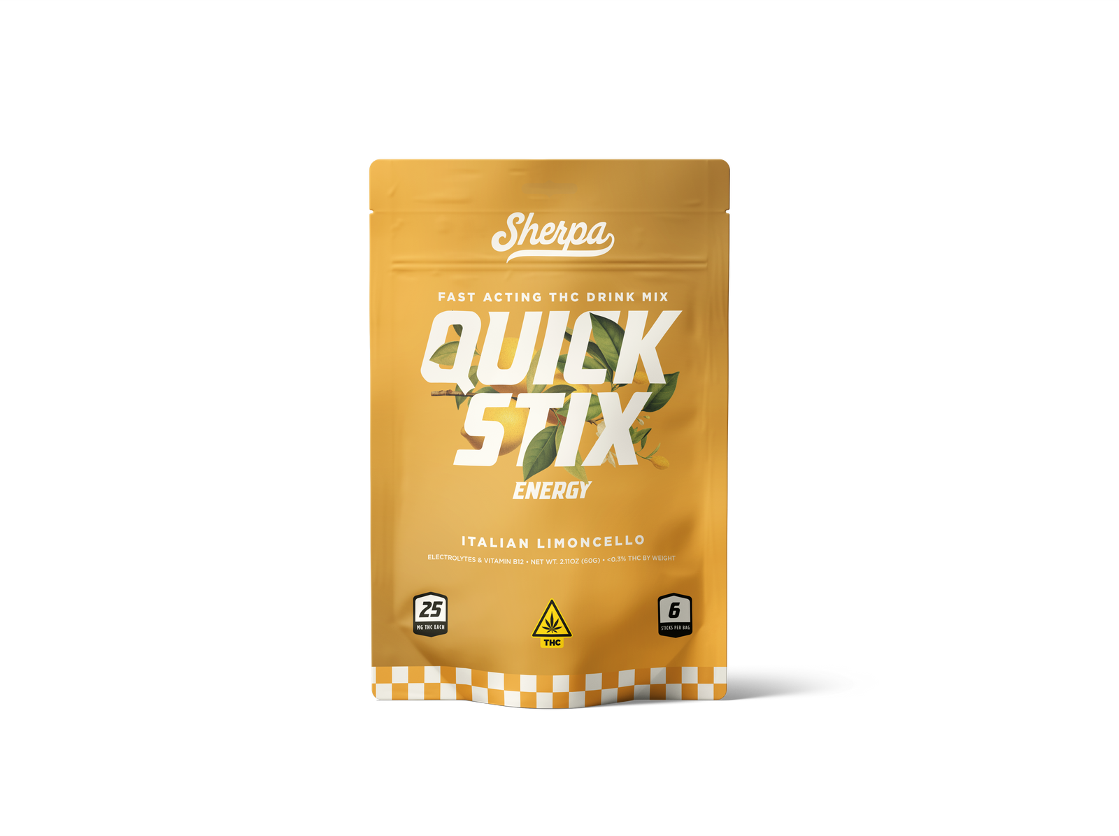 Sherpa 25mg Energy Quick Stix - Italian Limoncello - Sherpa 