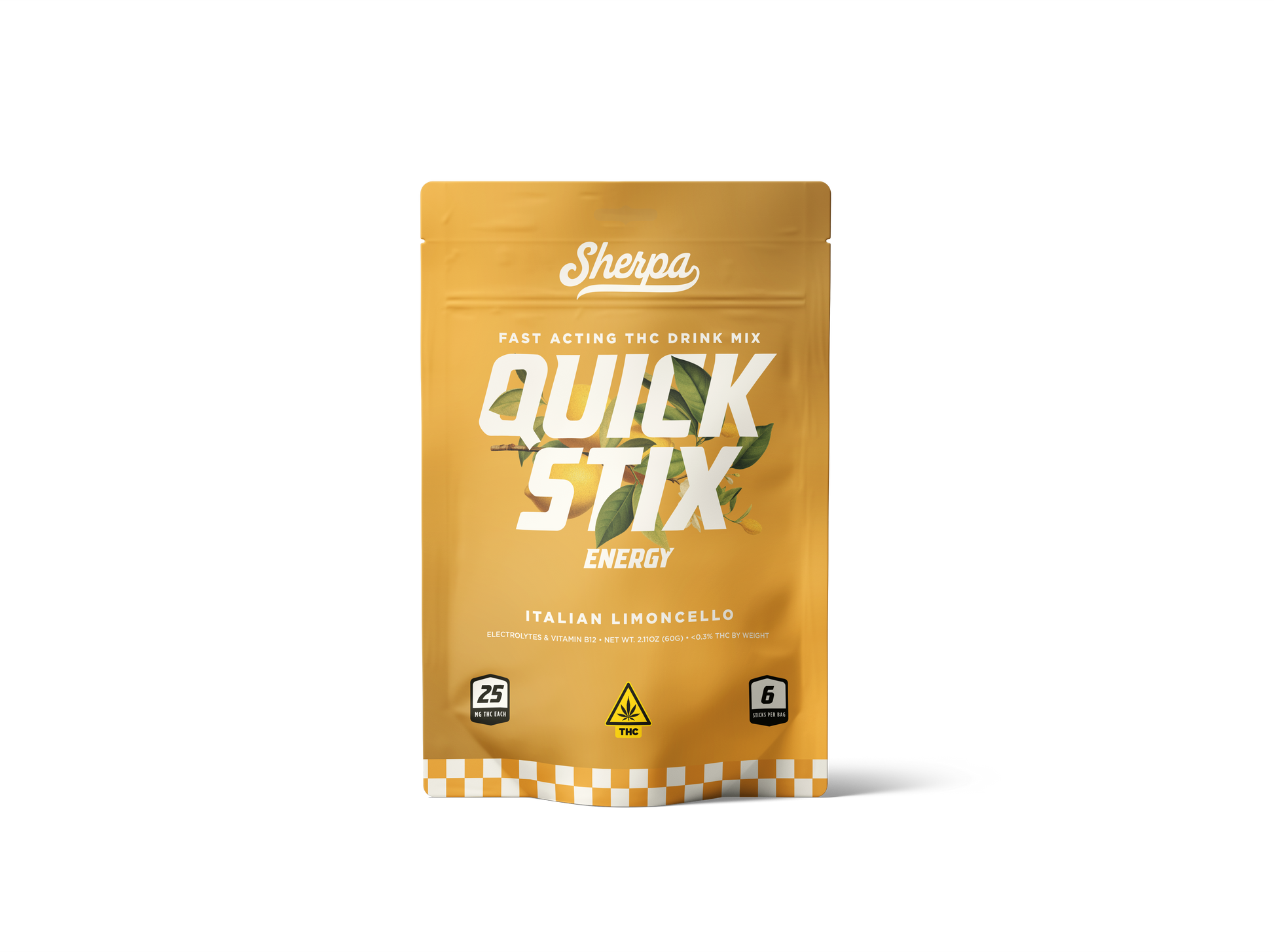 Sherpa 25mg Energy Quick Stix - Italian Limoncello - Sherpa 