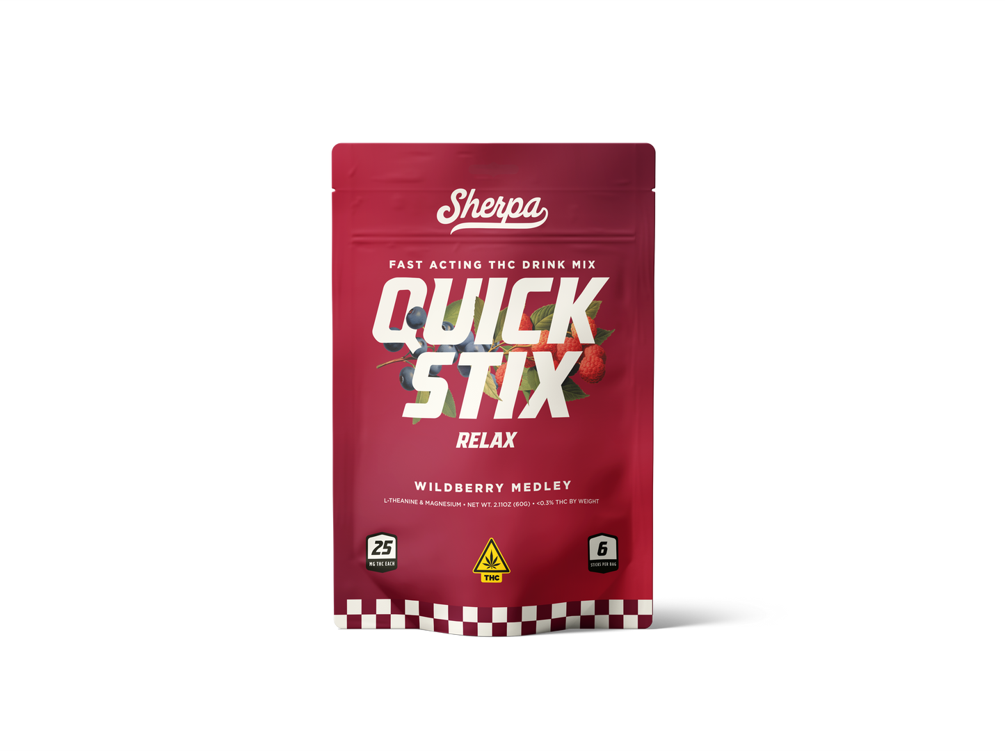 Sherpa 25mg Relax Quick Stix - Wildberry Medley - Sherpa 