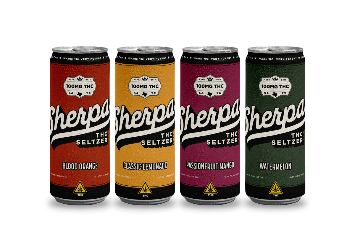 100mg THC Seltzer | Max-Potency Hemp-Derived Drink | Sherpa – Sherpa
