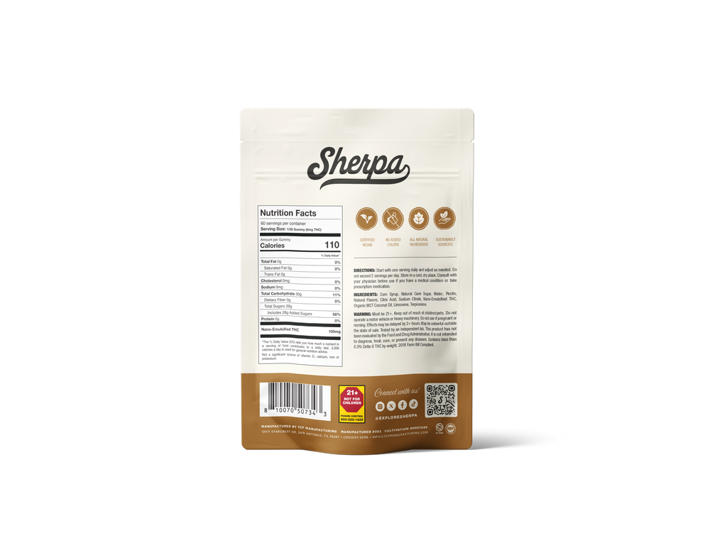 Sherpa Energy Gummies: Lemon Drop Martini