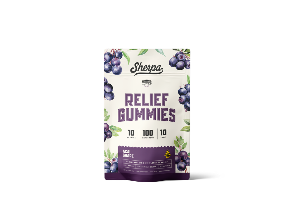 Sherpa Relief Gummies: Acai Grape