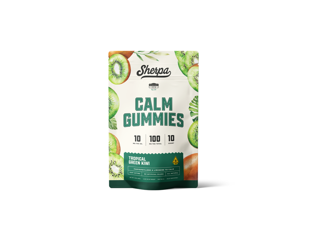 Sherpa Calm Gummies: Tropical Green Kiwi