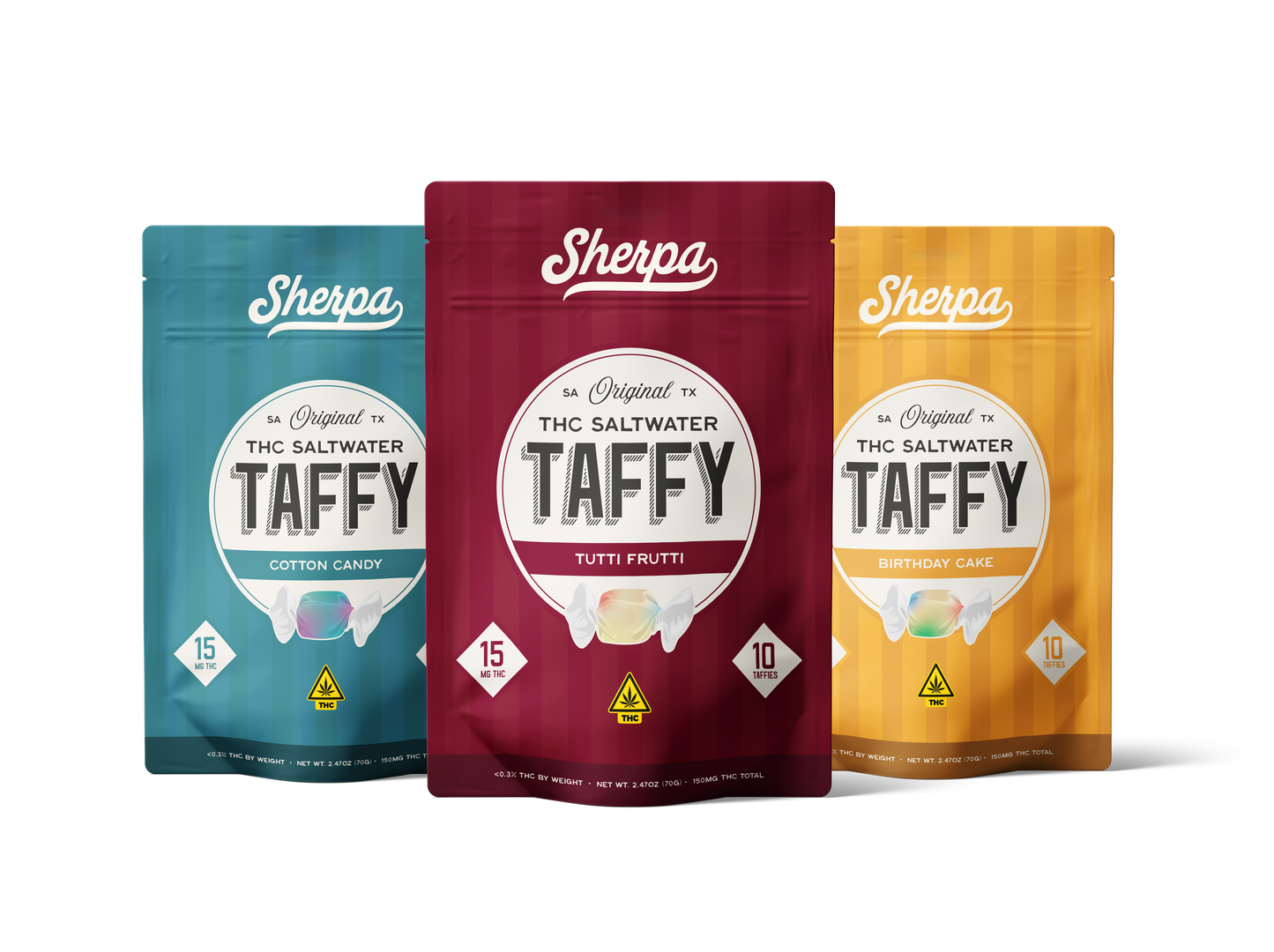 3pk 15mg THC Taffy - Sherpa 